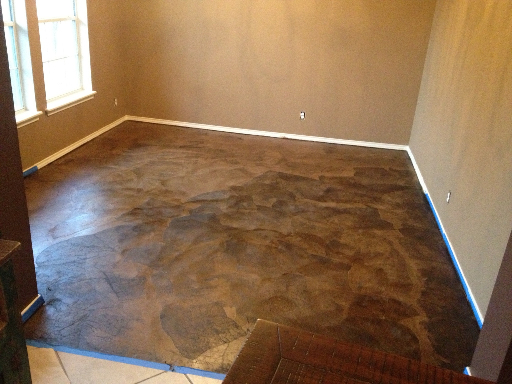Diy Paper Bag Floors That Look Like Stained Concrete Momdepot